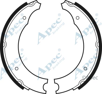 APEC BRAKING Комплект тормозных колодок SHU7